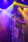 Shabaka Hutchings (King Shabaka) and The Comet is Coming at The Independent in San Francisco on June 19, 2019