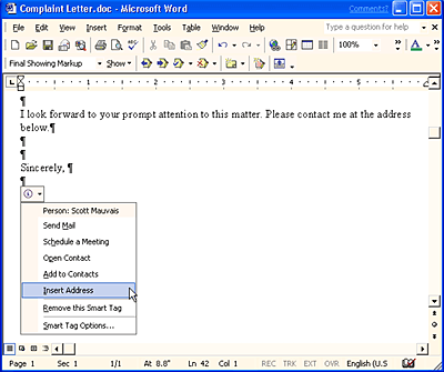 Figure 1: Smart Tag User Interface