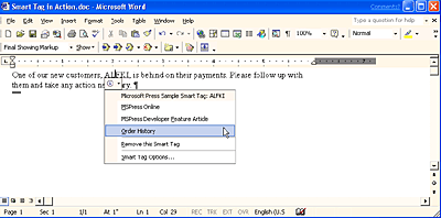 Figure 3: Smart Tag in Action