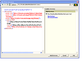 Figure 3: The Add Web Reference Wizard walks you through adding a Web Service to your project.